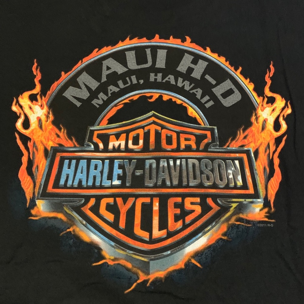Harley Davidson Maui, Hawaii Graphic T-shirt 2014 - Picture 3 of 8